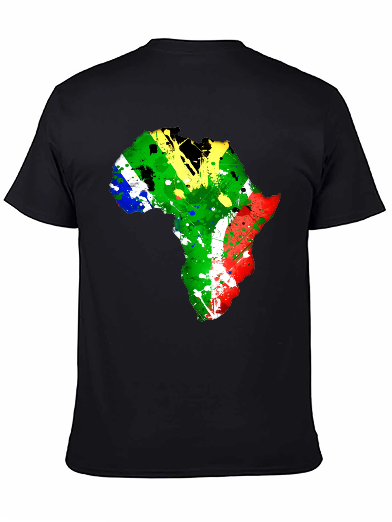 Africa Map Splatter Print T-Shirt