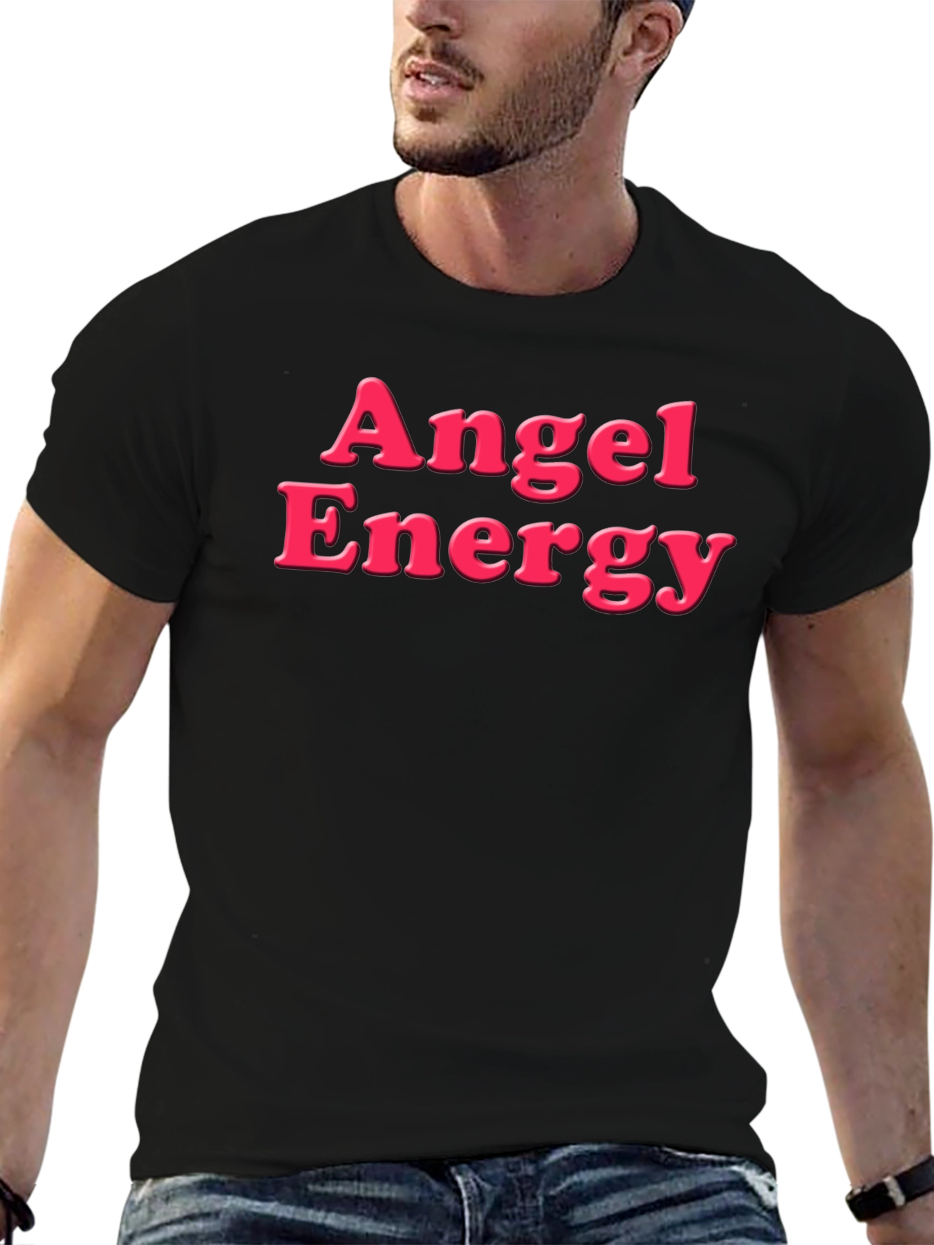 Angel Energy Black Graphic Tee