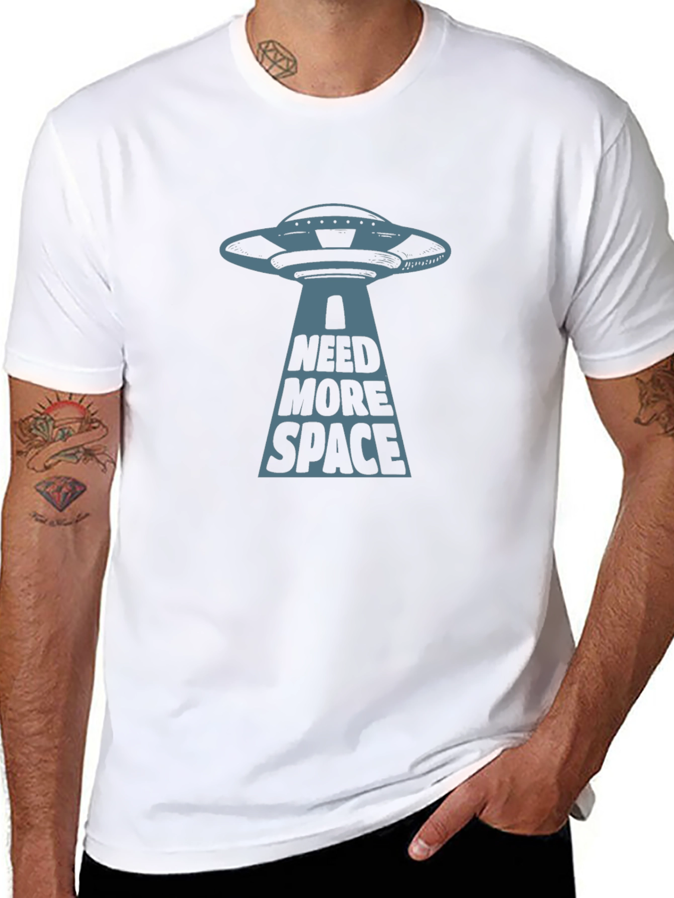 I Need More Space UFO Graphic T-Shirt