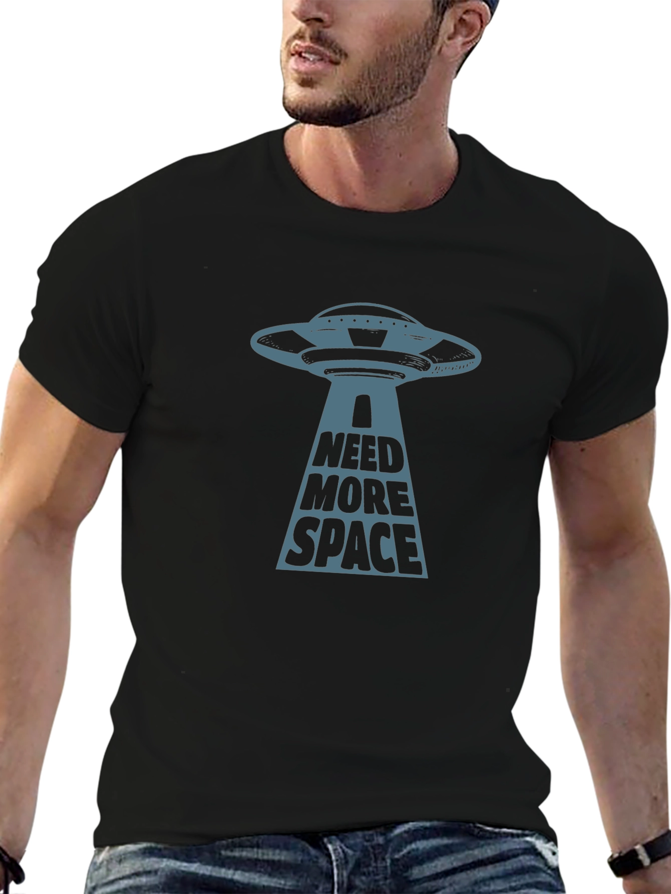 I Need More Space UFO Graphic T-Shirt