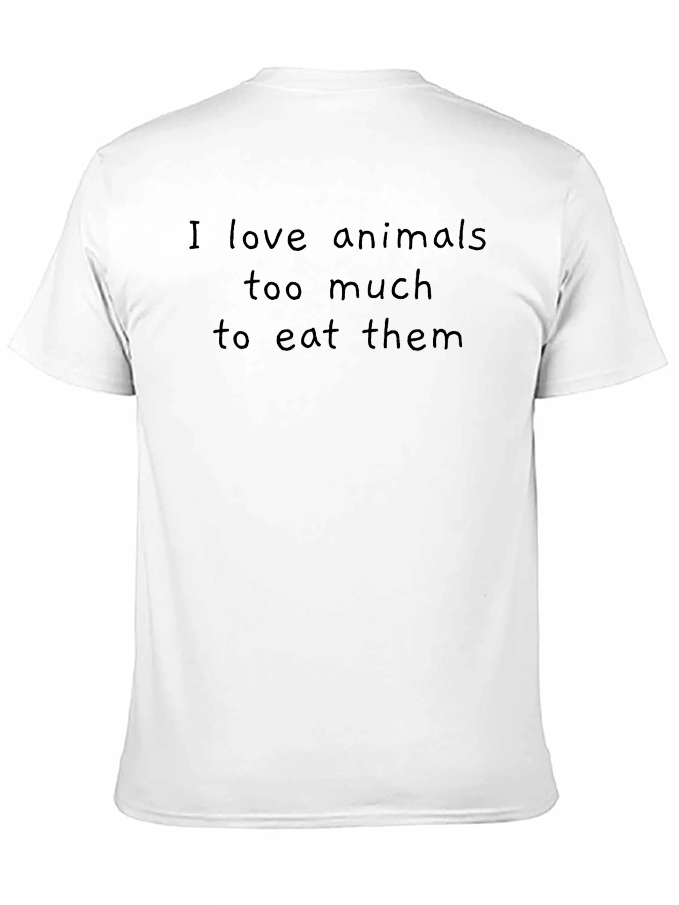 Vegan Statement T-Shirt - I Love Animals