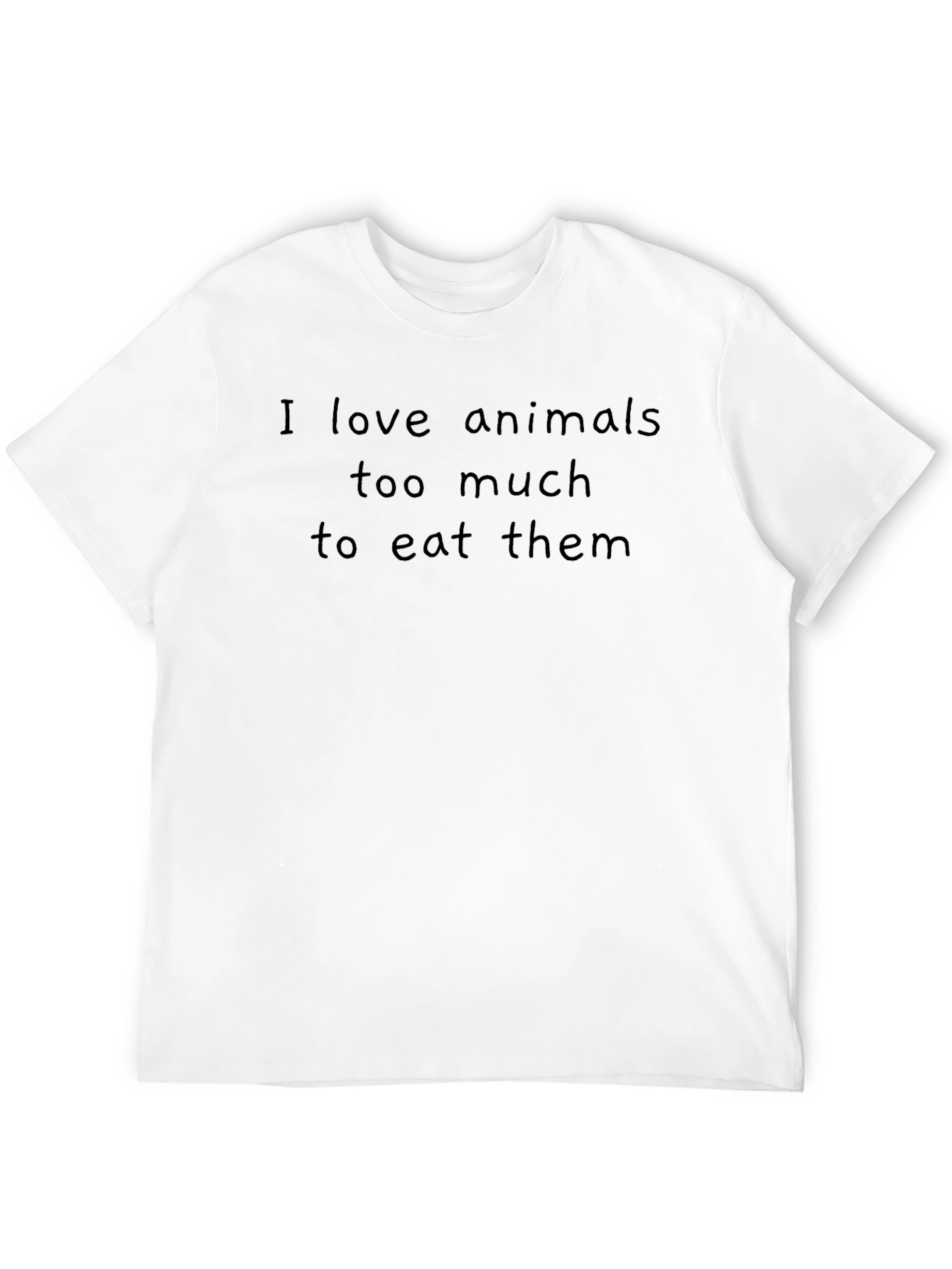 Vegan Statement T-Shirt - I Love Animals