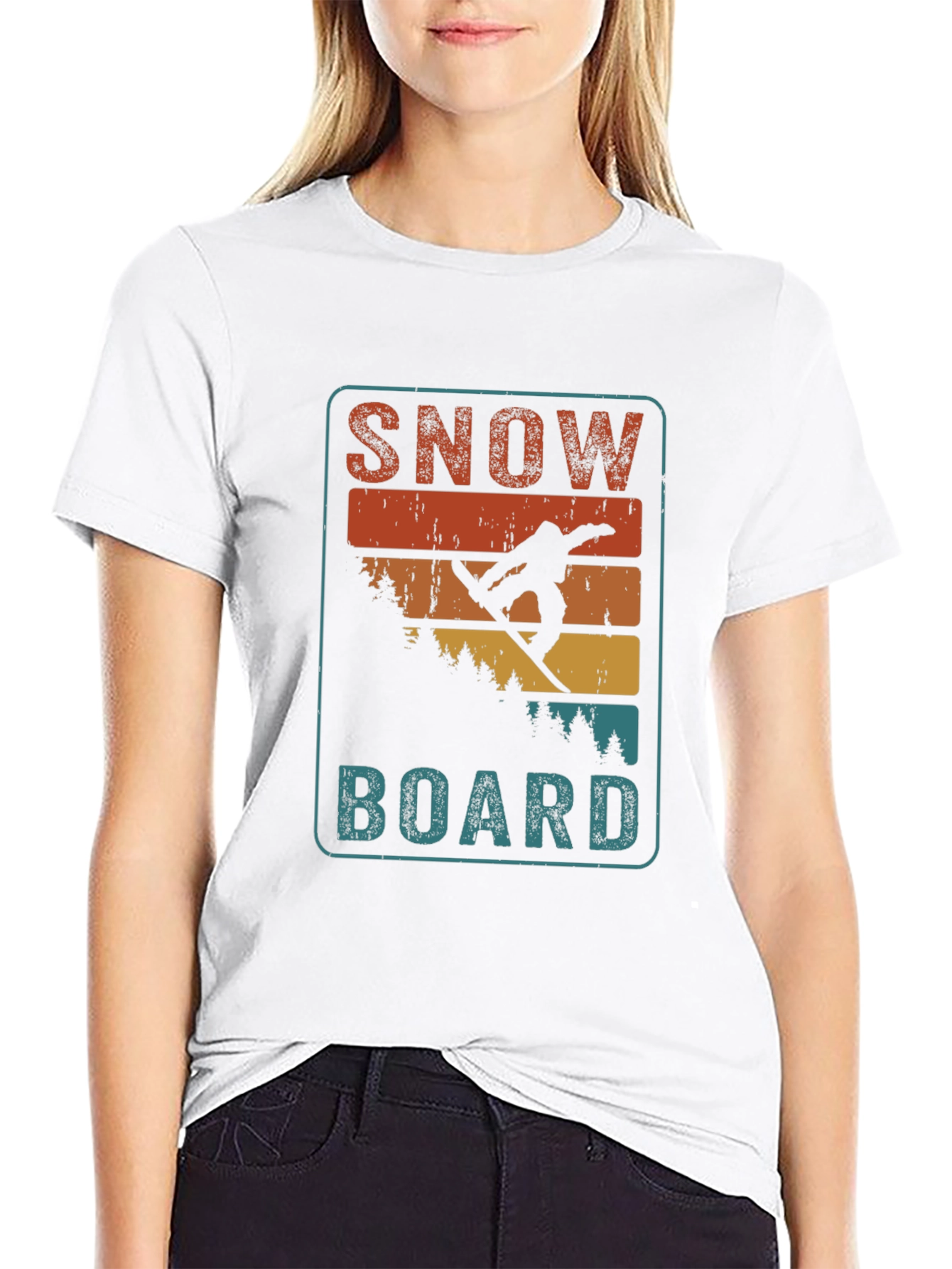 Retro Snowboard Graphic T-Shirt