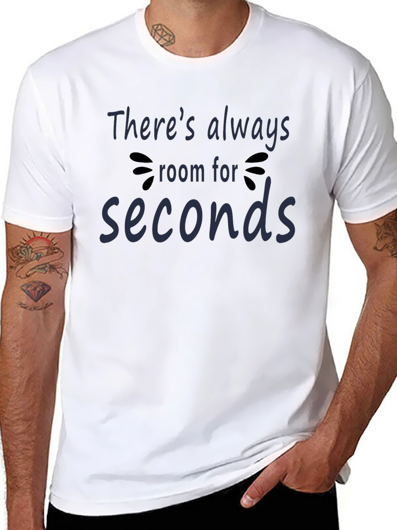 Funny Foodie T-Shirt - Always Room for Seconds