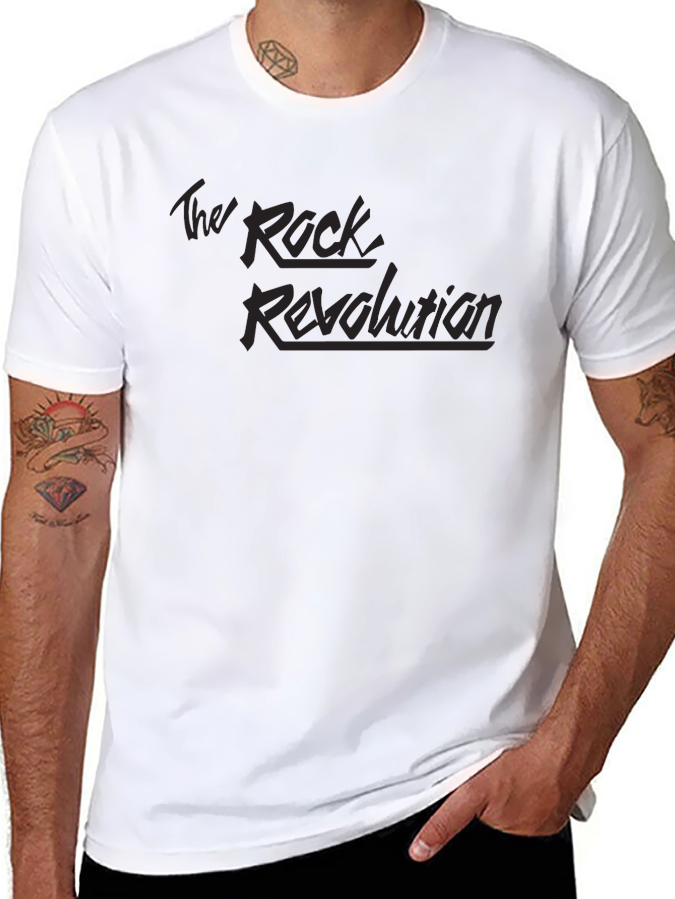The Rock Revolution Black Graphic T-Shirt