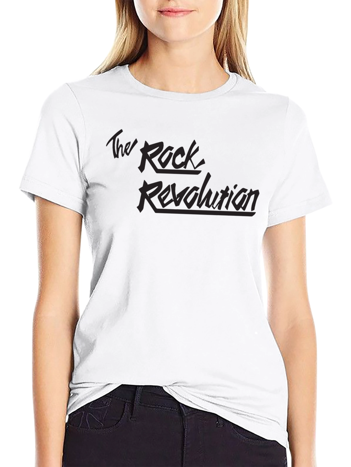 The Rock Revolution Black Graphic T-Shirt