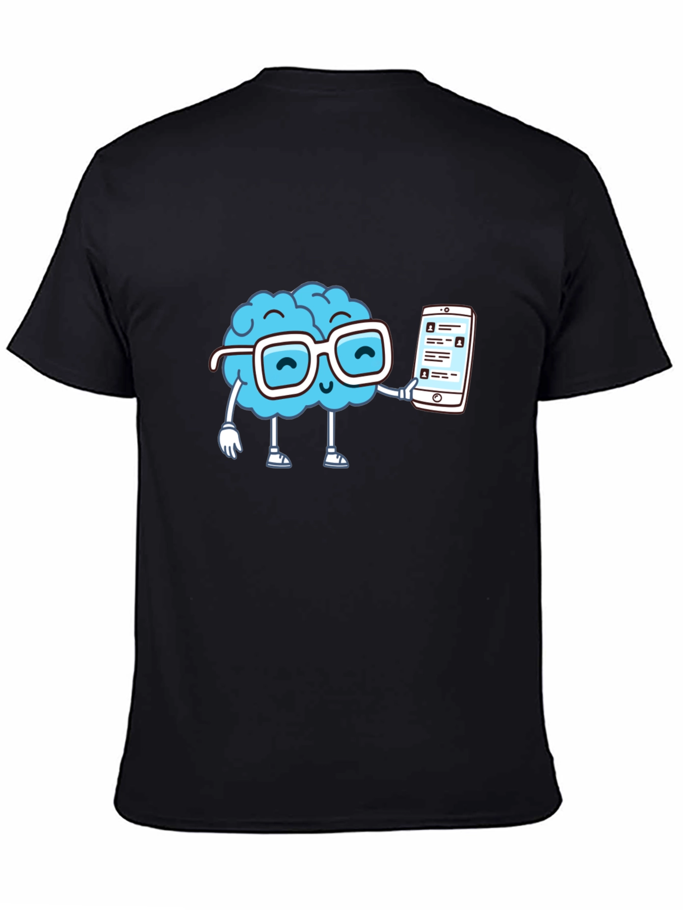 Brainy Smart Phone Graphic T-Shirt