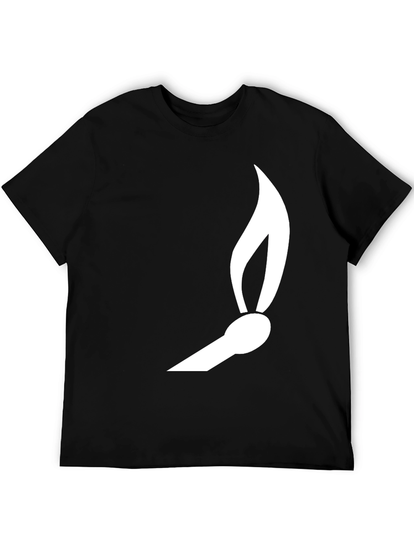 Match Flame Graphic Tee - Black Cotton Comfort