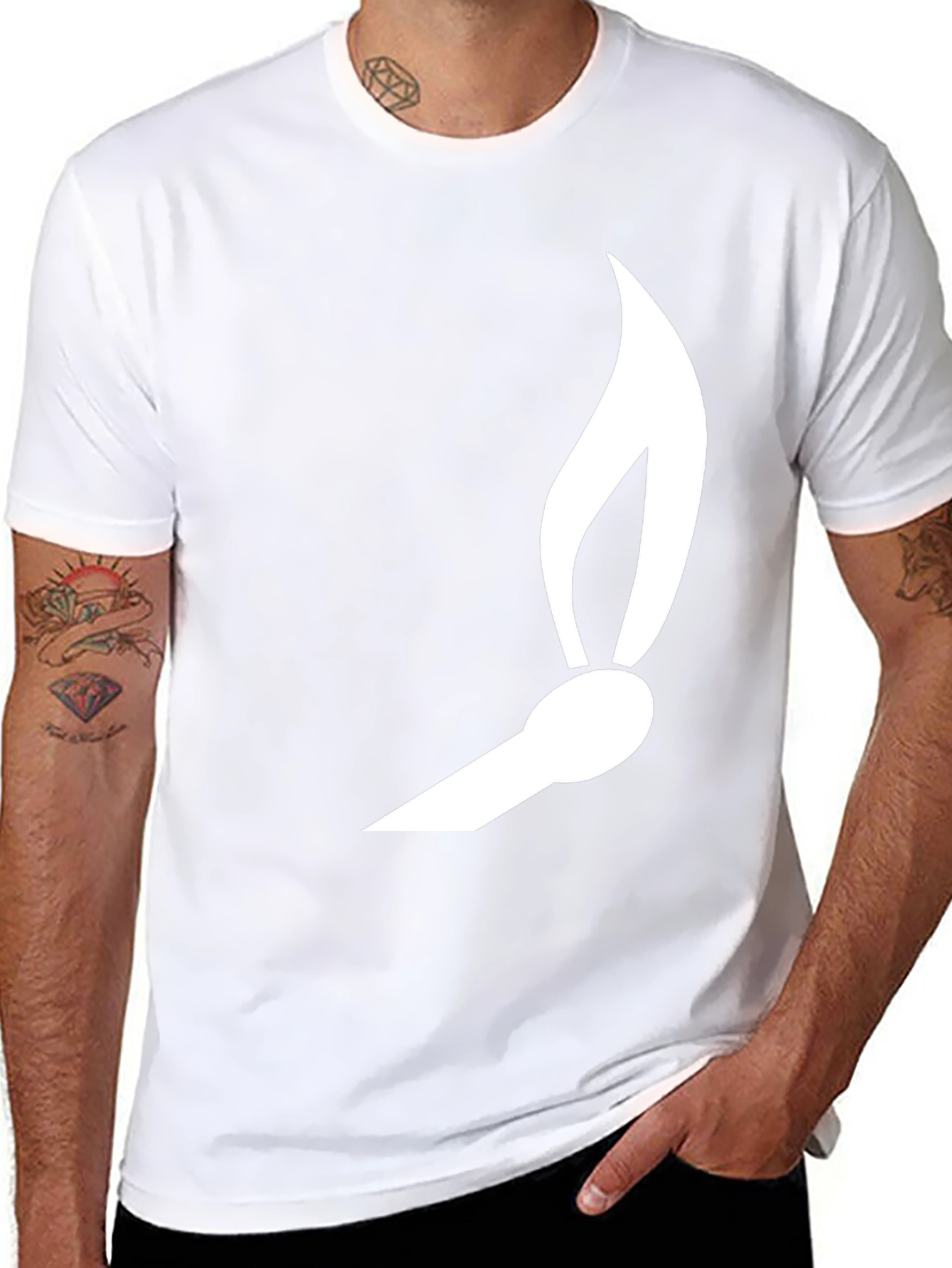Match Flame Graphic Tee - Black Cotton Comfort