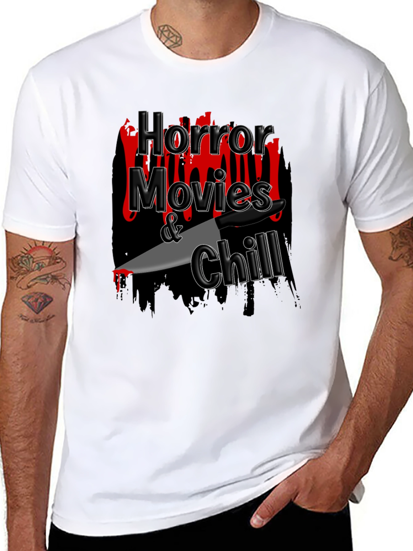 Horror Movies & Chill Graphic T-Shirt