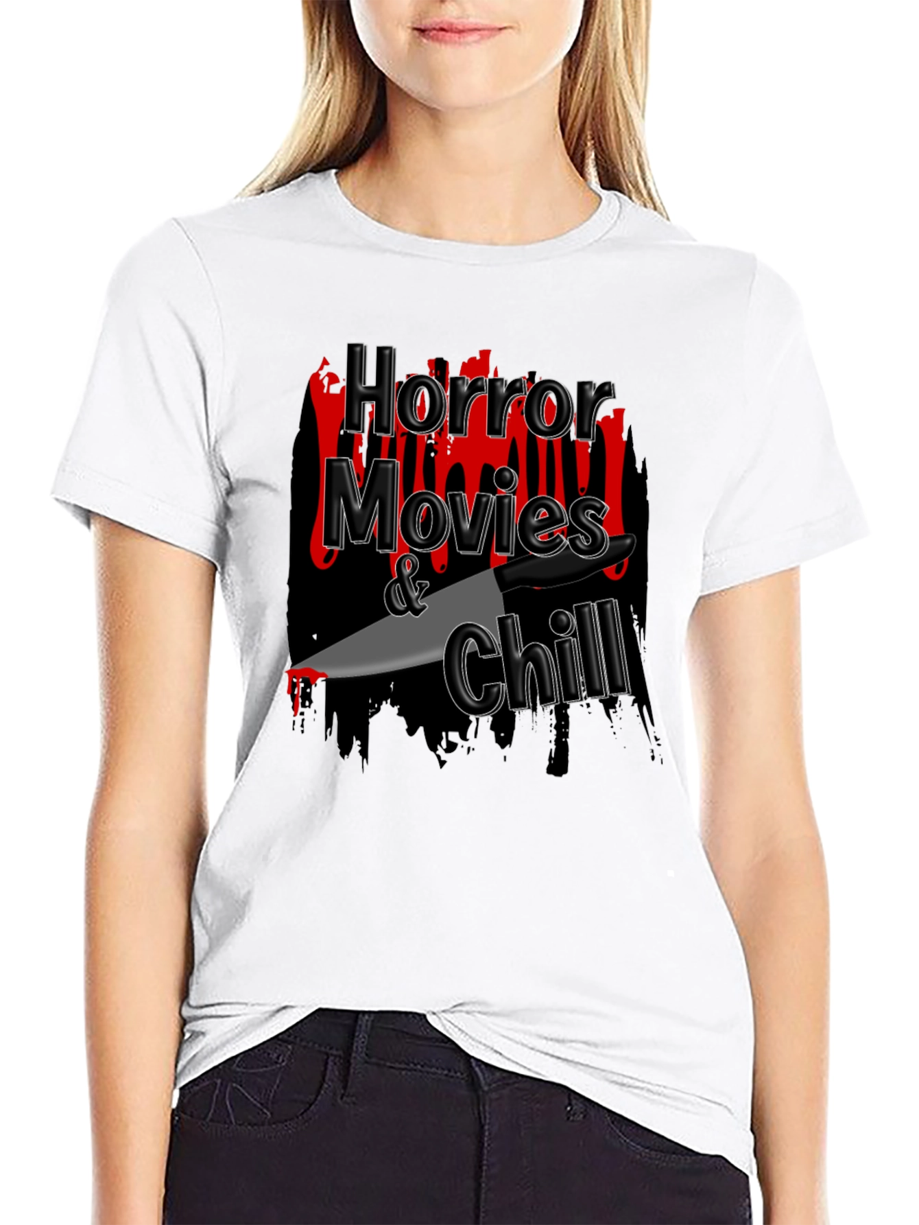 Horror Movies & Chill Graphic T-Shirt
