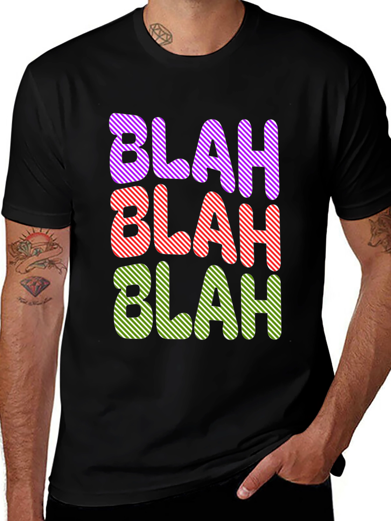 Blah Graphic Tee - Mens Black T-Shirt