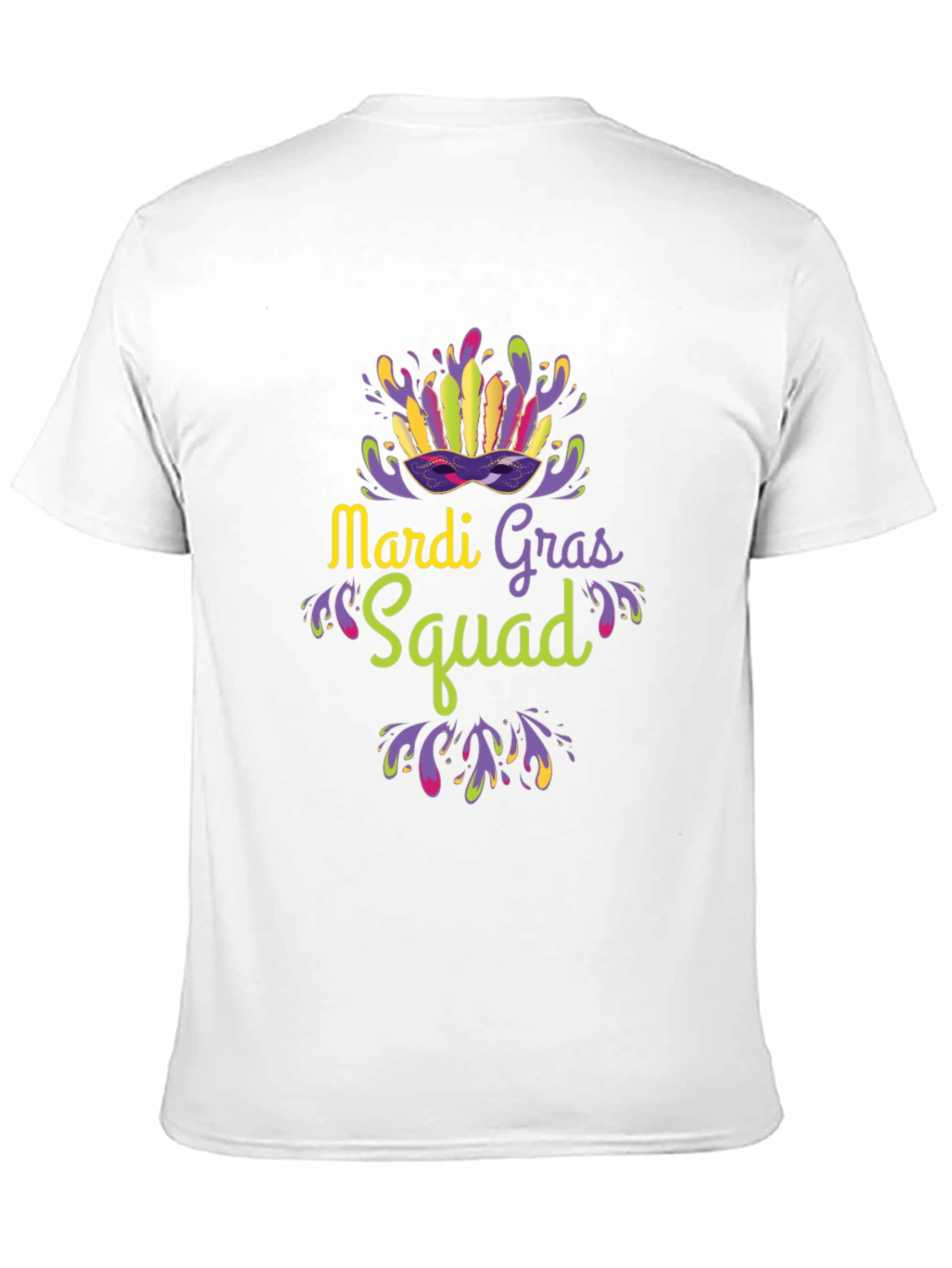 Mardi Gras Squad T-Shirt - Black Crew Neck Tee