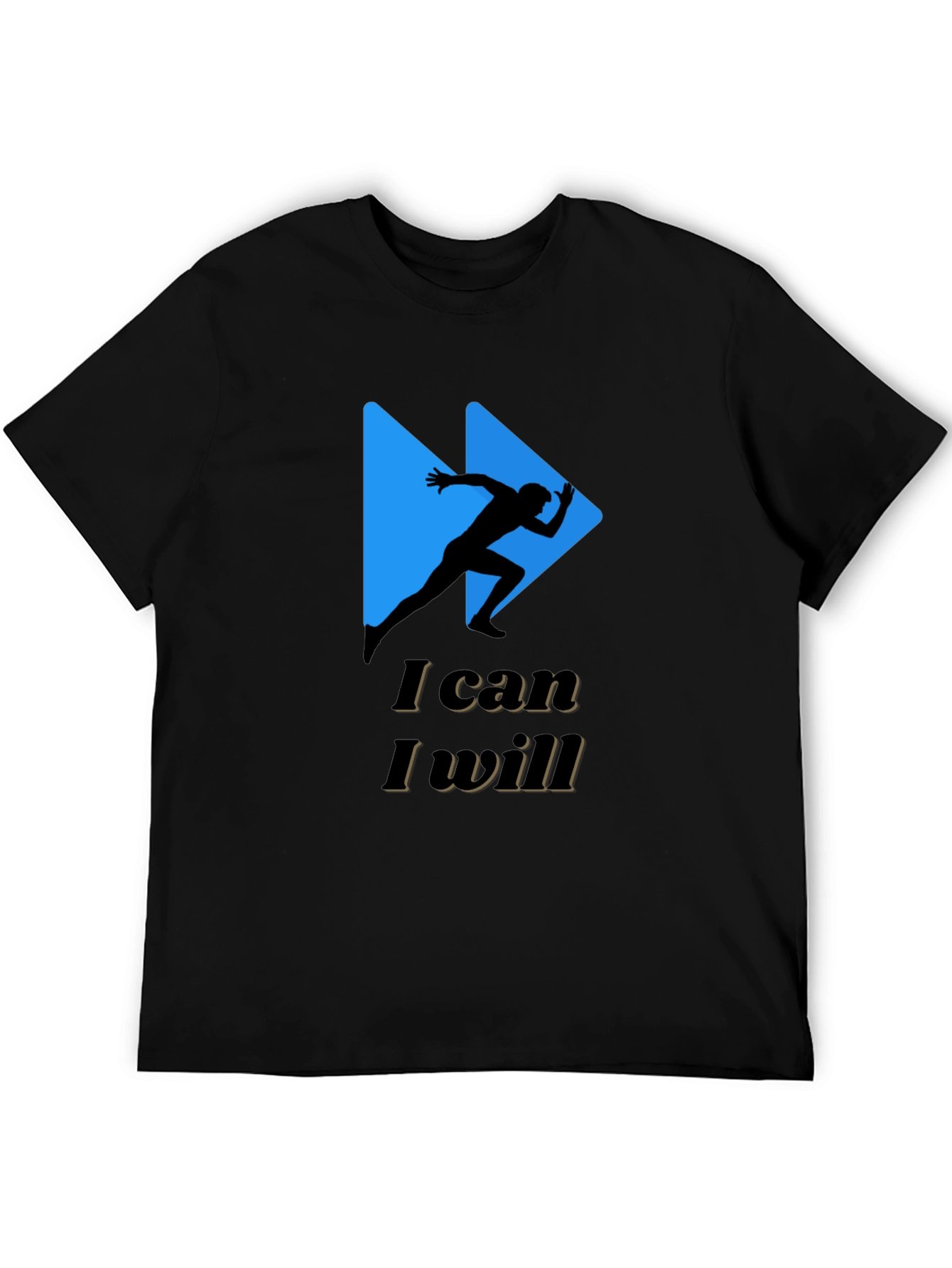 Motivational Runner Graphic Tee - I Can I Will