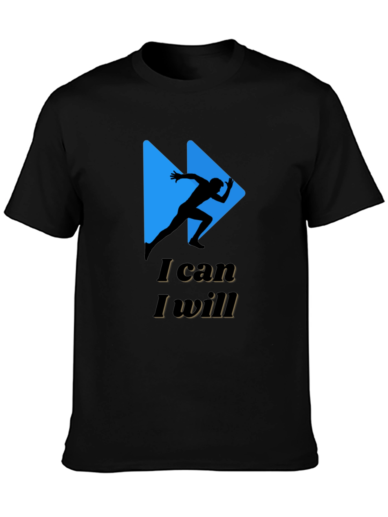 Motivational Runner Graphic Tee - I Can I Will