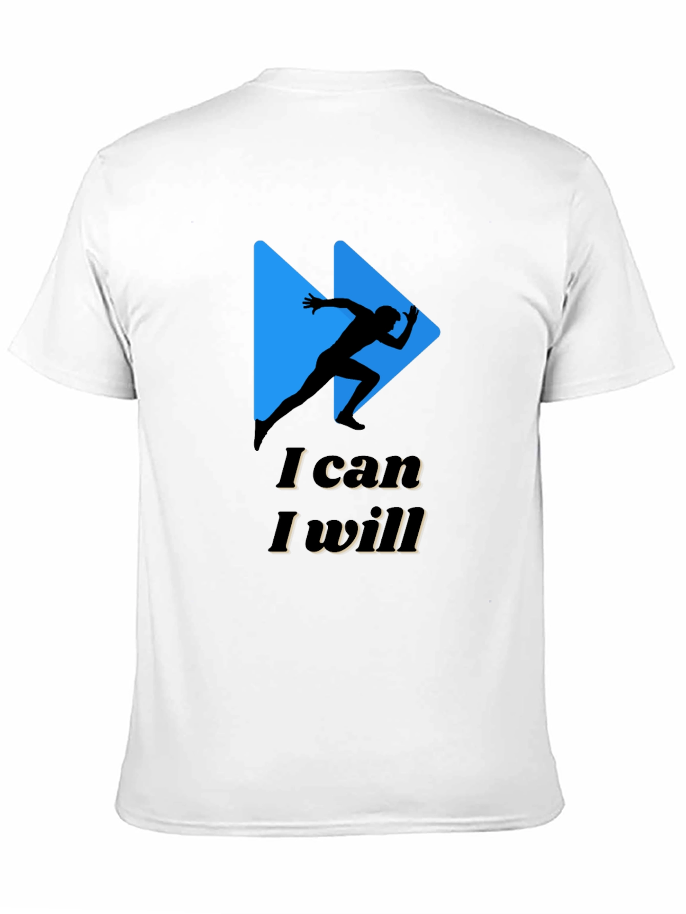 Motivational Runner Graphic Tee - I Can I Will