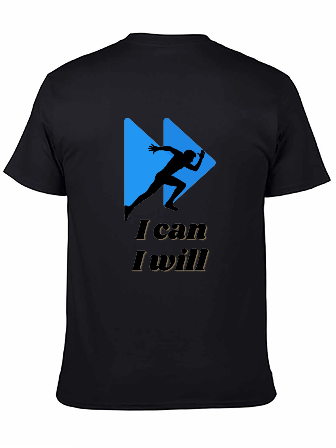 Motivational Runner Graphic Tee - I Can I Will