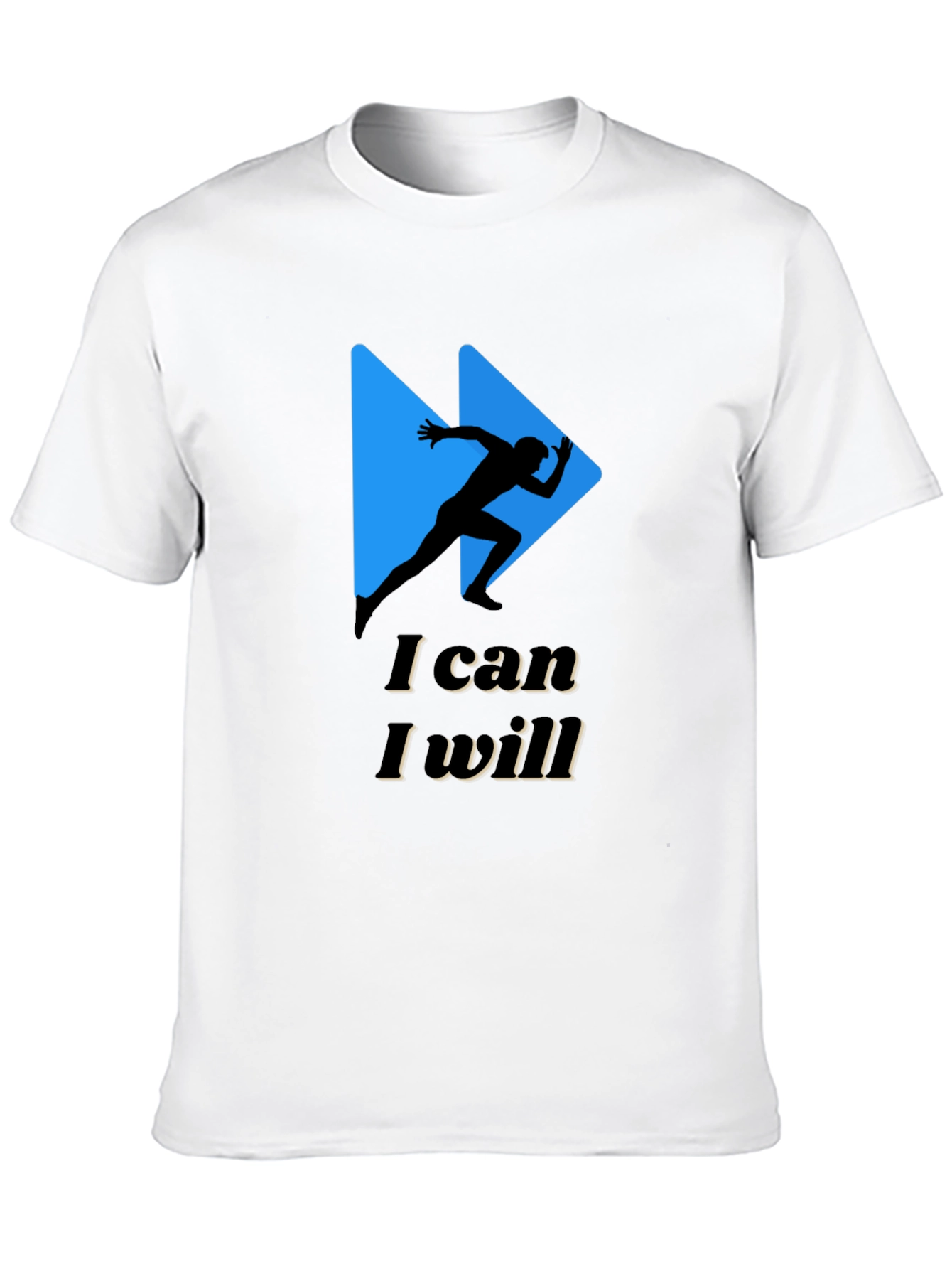 Motivational Runner Graphic Tee - I Can I Will
