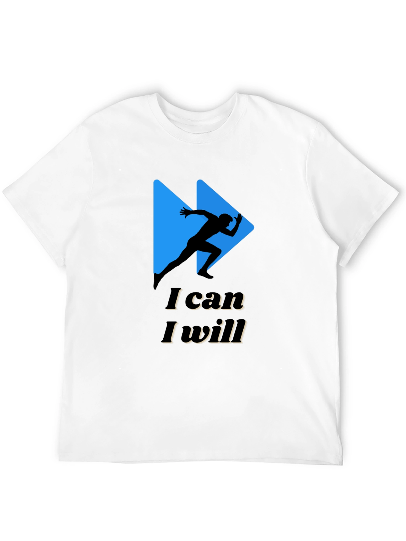 Motivational Runner Graphic Tee - I Can I Will