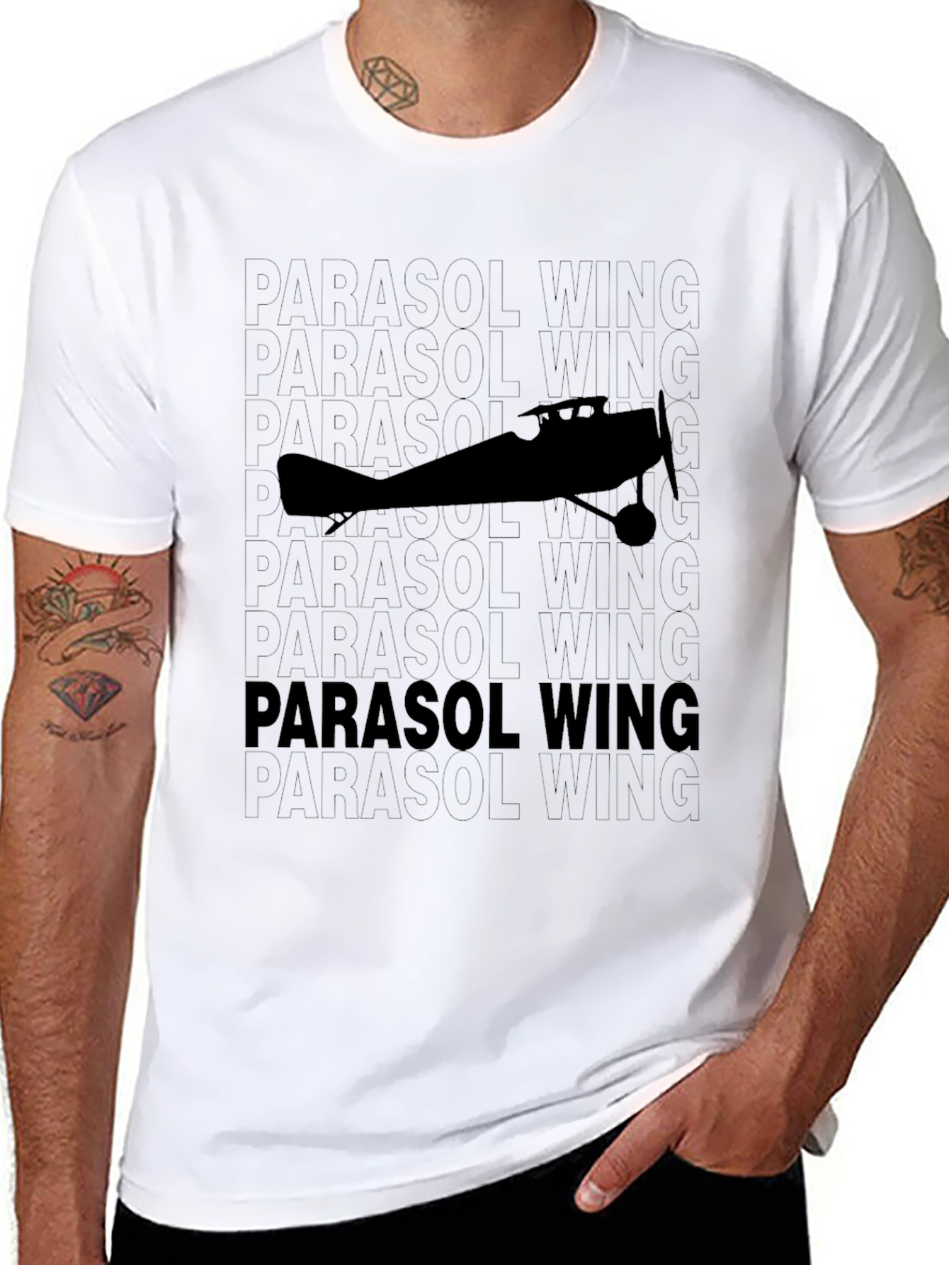 Parasol Wing Airplane T-Shirt