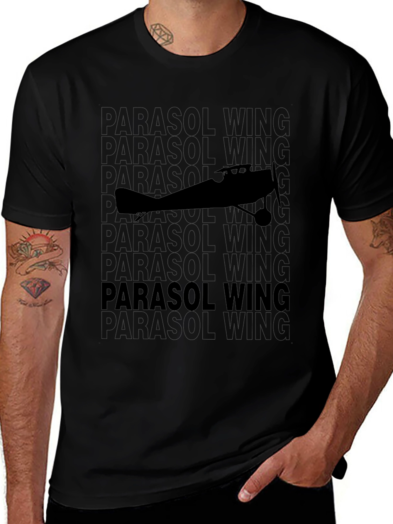 Parasol Wing Airplane T-Shirt