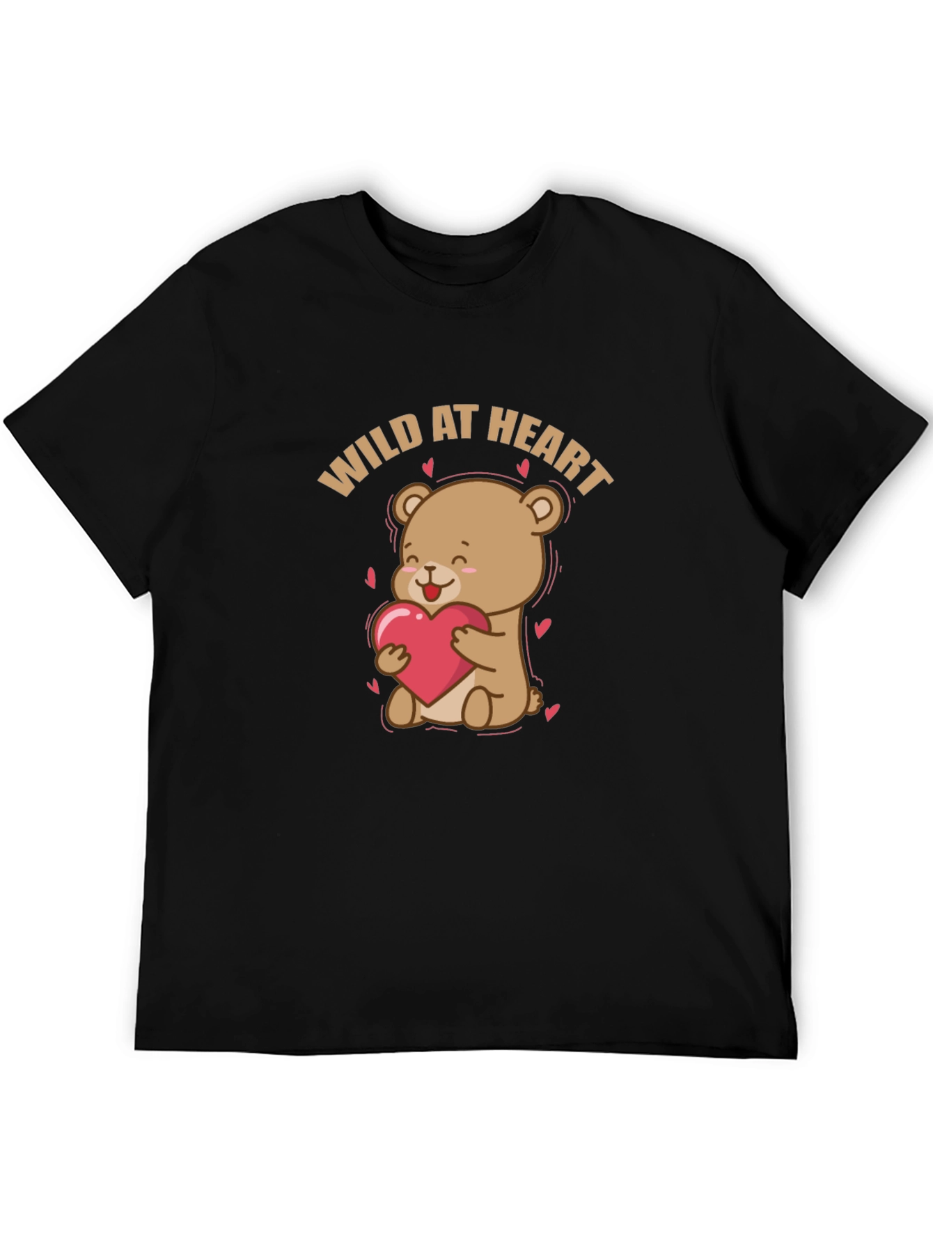 Wild at Heart Bear Graphic Tee - Black