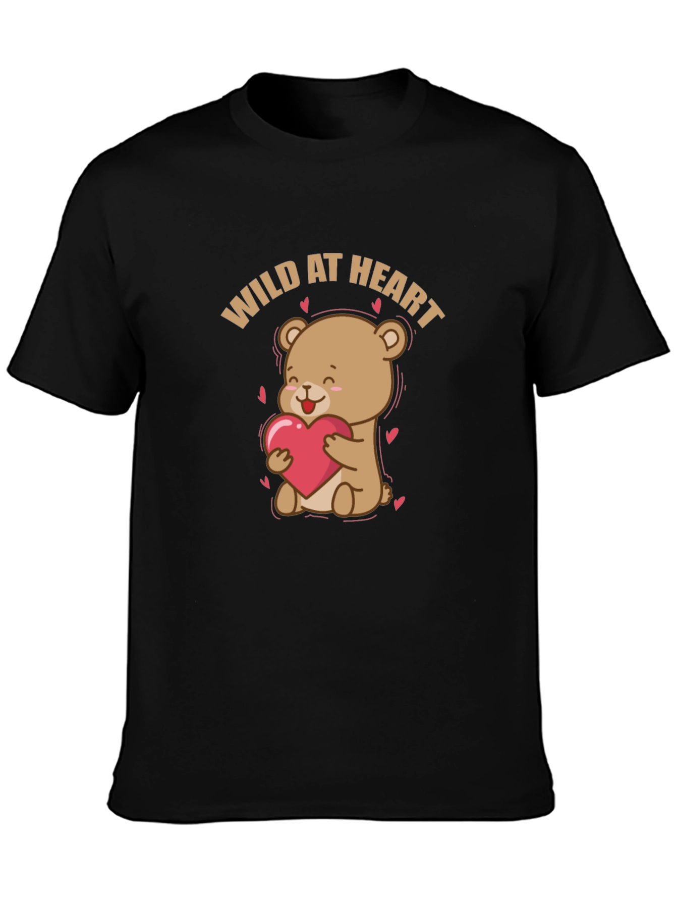 Wild at Heart Bear Graphic Tee - Black
