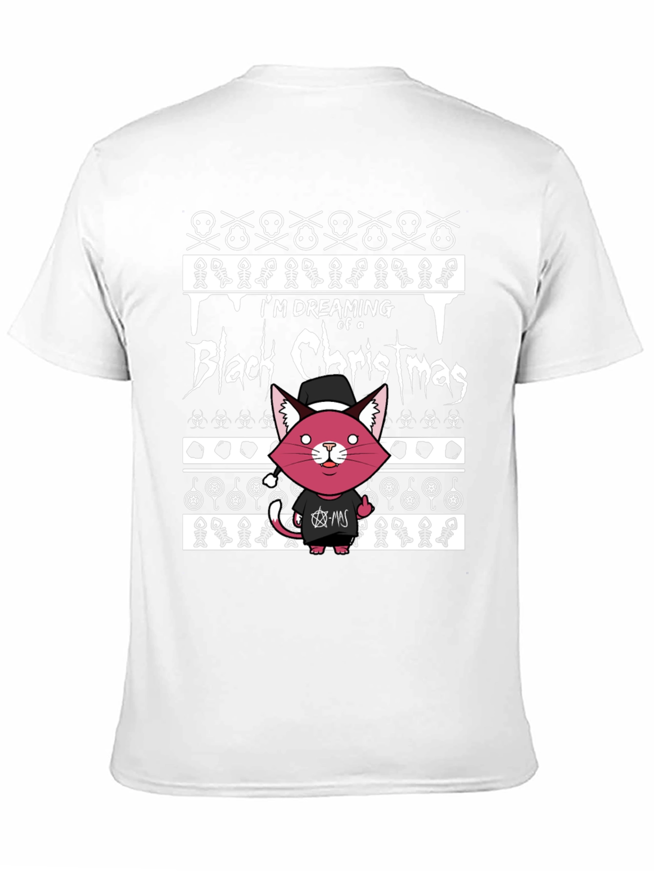 Black Christmas Cat T-Shirt