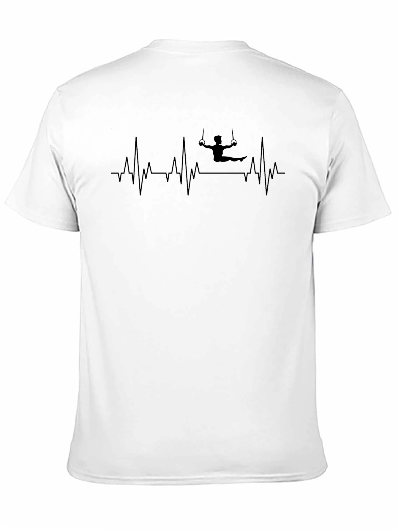 Gymnast Heartbeat T-Shirt - Rings Design