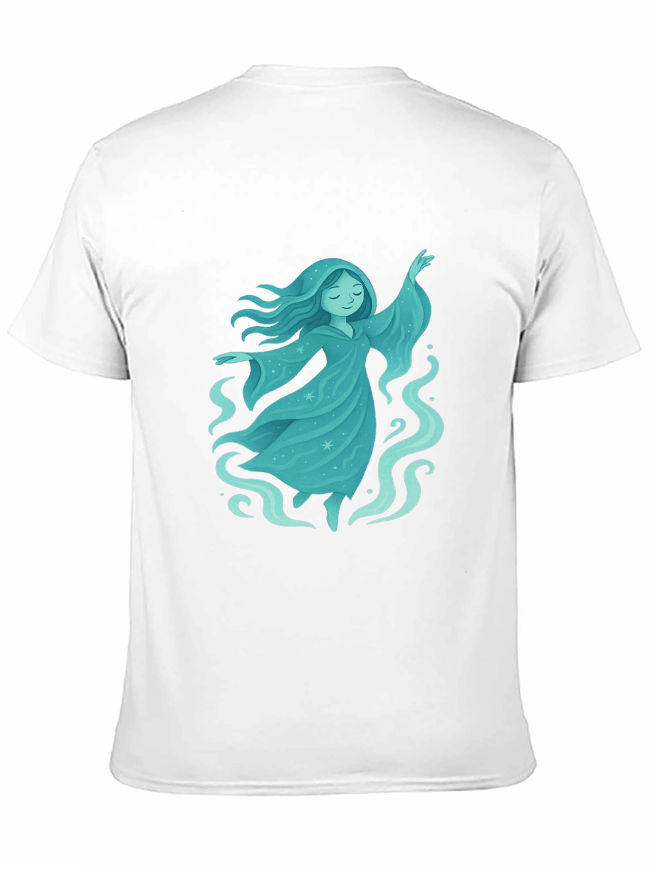 Mystical Spirit Graphic Tee - Black Cotton Blend