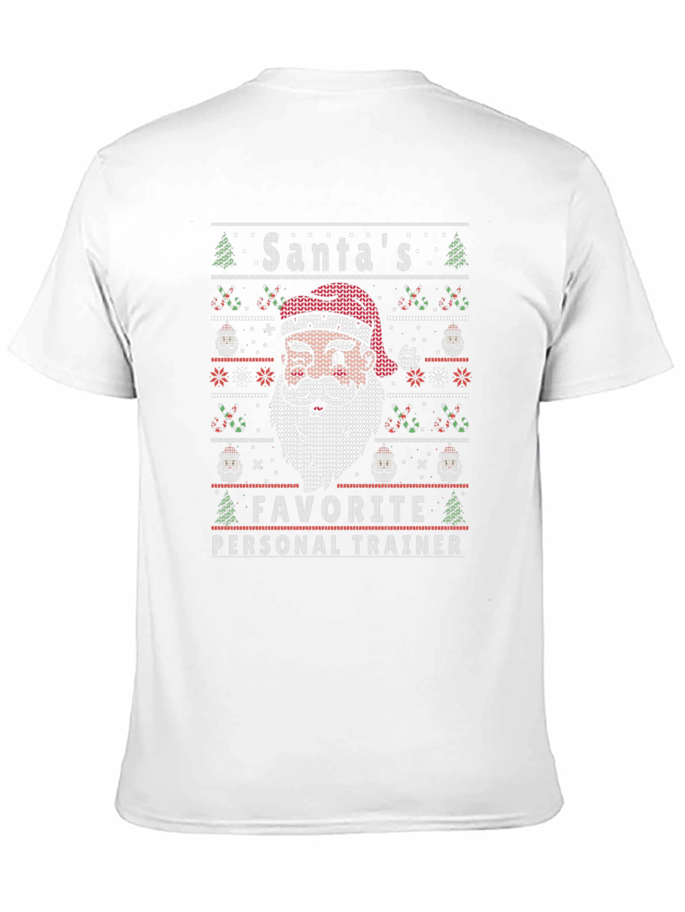 Santas Favorite Personal Trainer Ugly Christmas Sweater T-Shirt