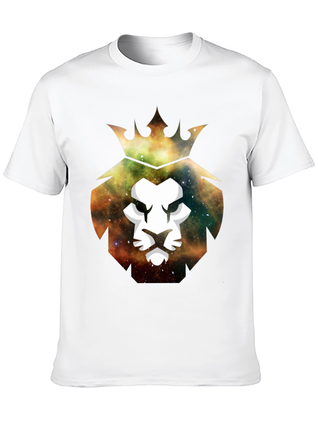 Galaxy Lion King Graphic Tee - Stylish Mens T-Shirt