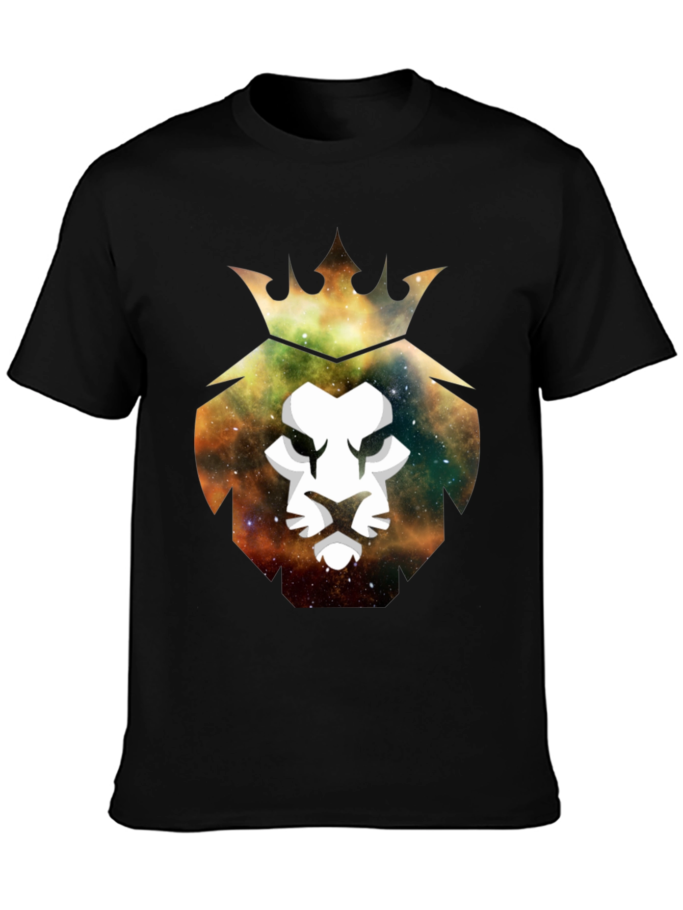 Galaxy Lion King Graphic Tee - Stylish Mens T-Shirt