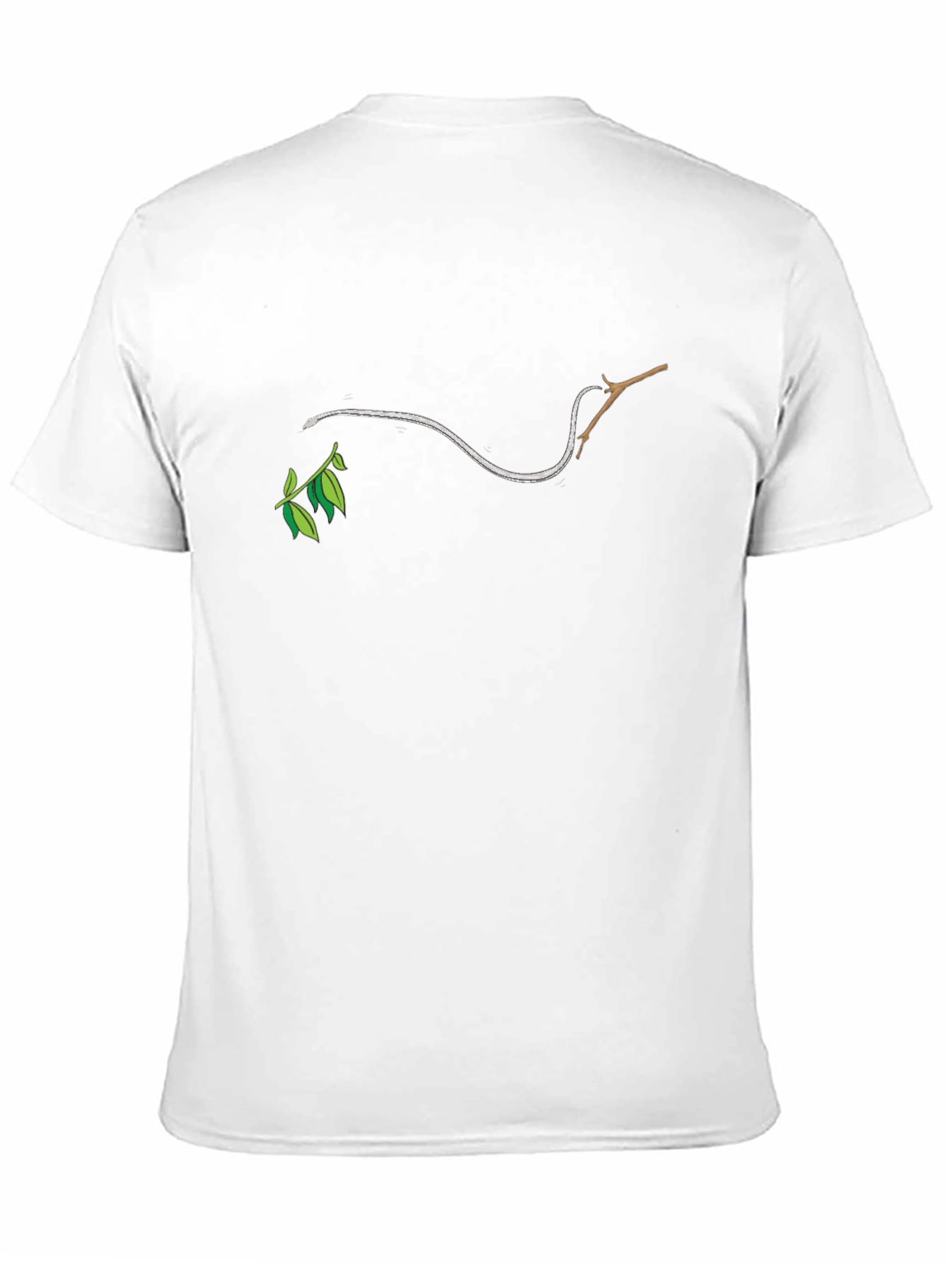 Minimalist Branch & Leaf Graphic T-Shirt