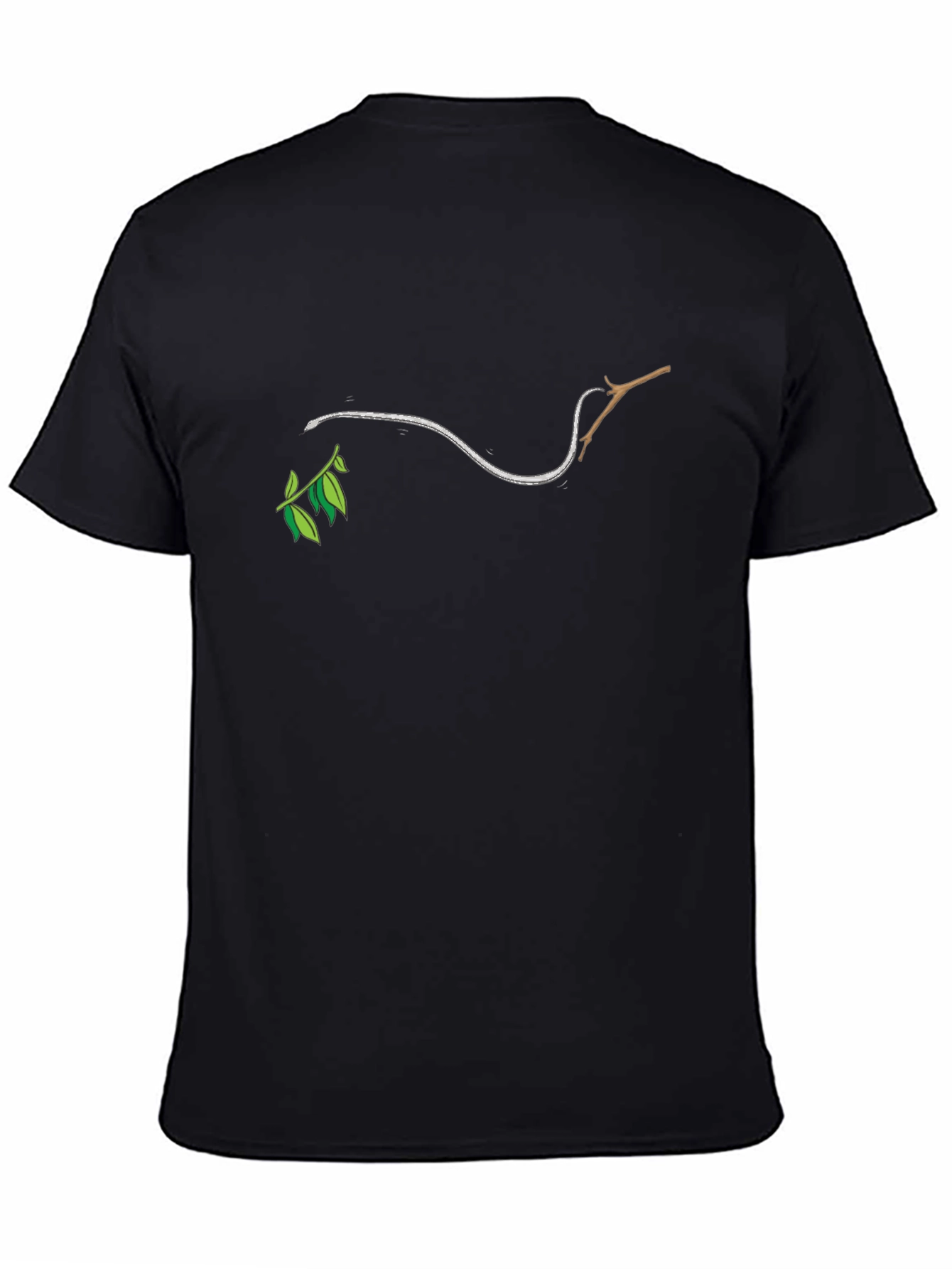 Minimalist Branch & Leaf Graphic T-Shirt