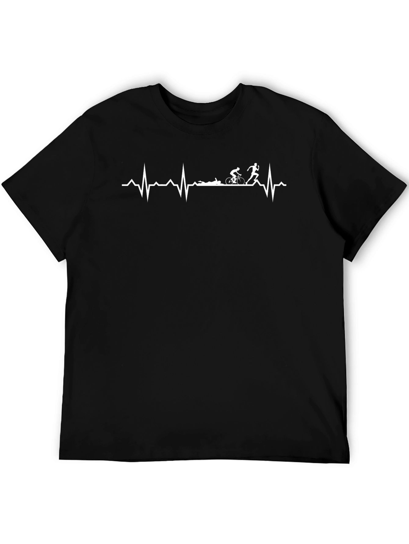 Triathlon Heartbeat T-Shirt: Swim Bike Run
