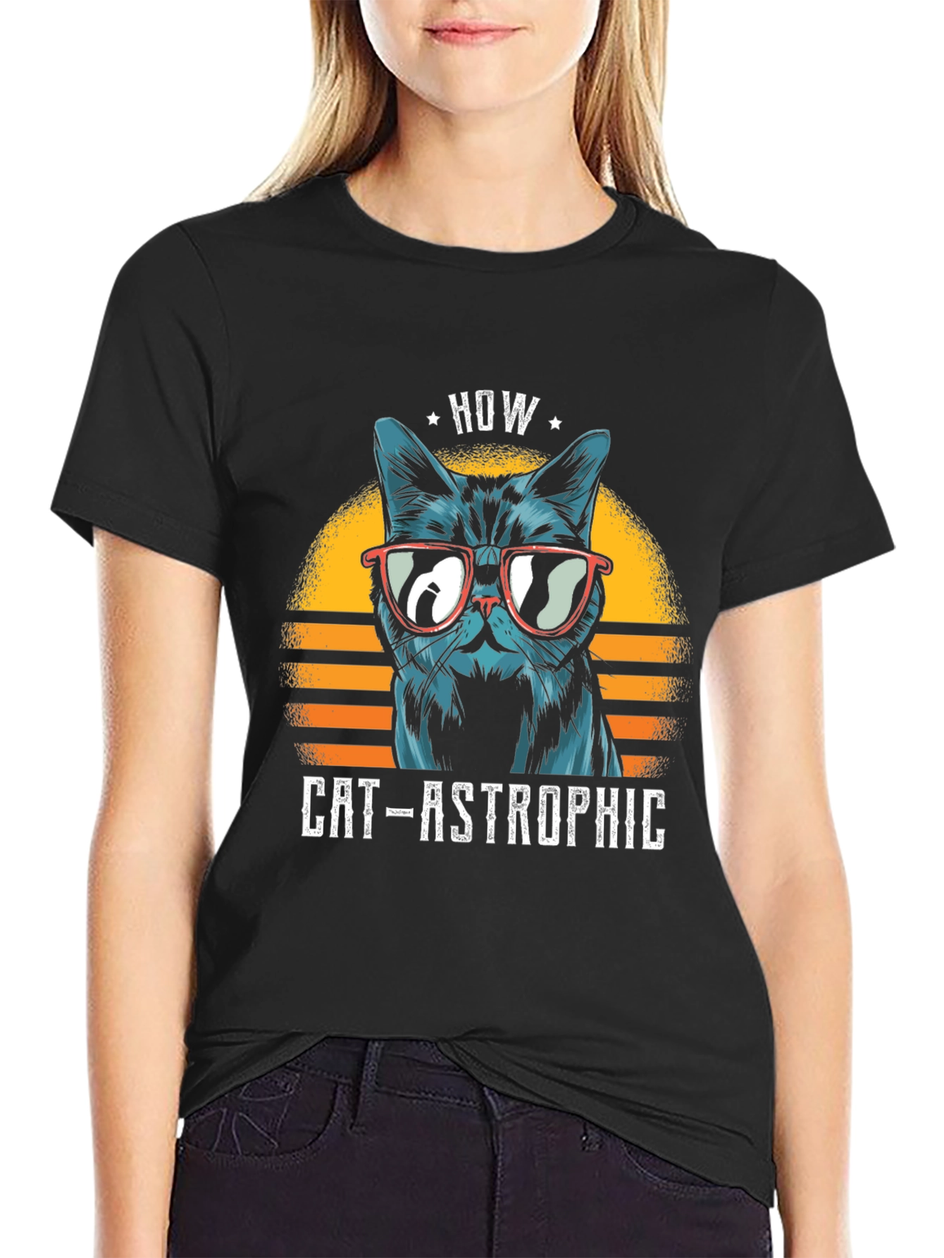 Cat-astrophic T-Shirt: Cool Cat in Shades Tee