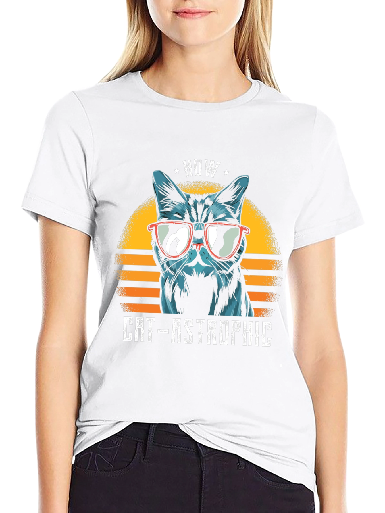 Cat-astrophic T-Shirt: Cool Cat in Shades Tee