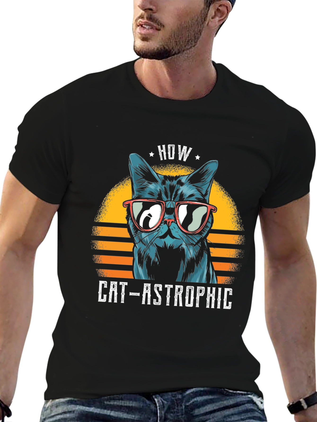 Cat-astrophic T-Shirt: Cool Cat in Shades Tee