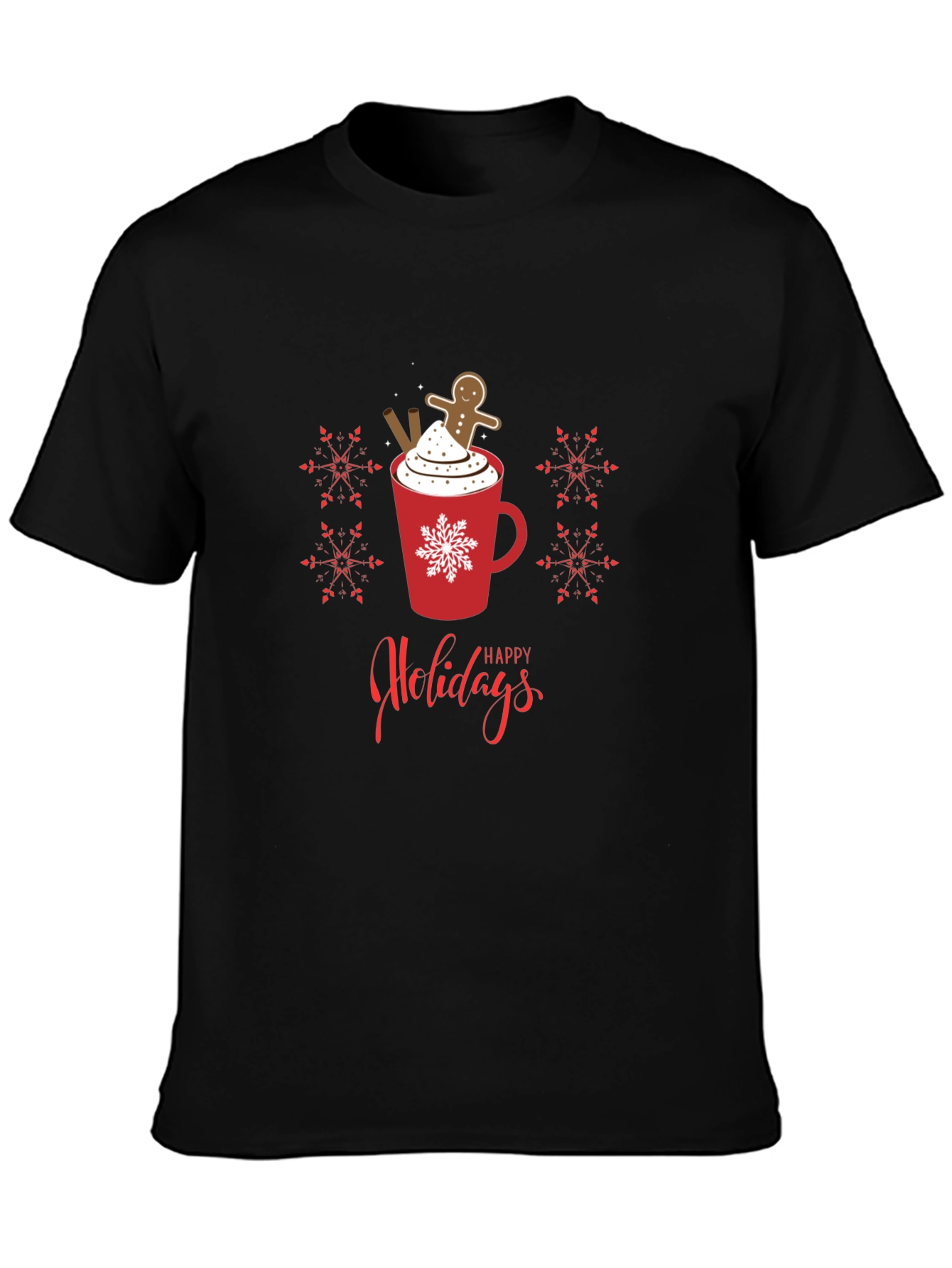 Happy Holidays Gingerbread Hot Cocoa Graphic Tee