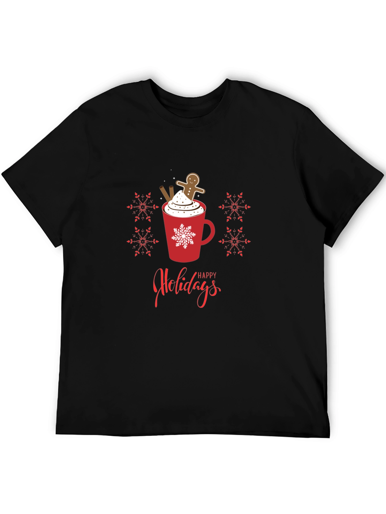 Happy Holidays Gingerbread Hot Cocoa Graphic Tee