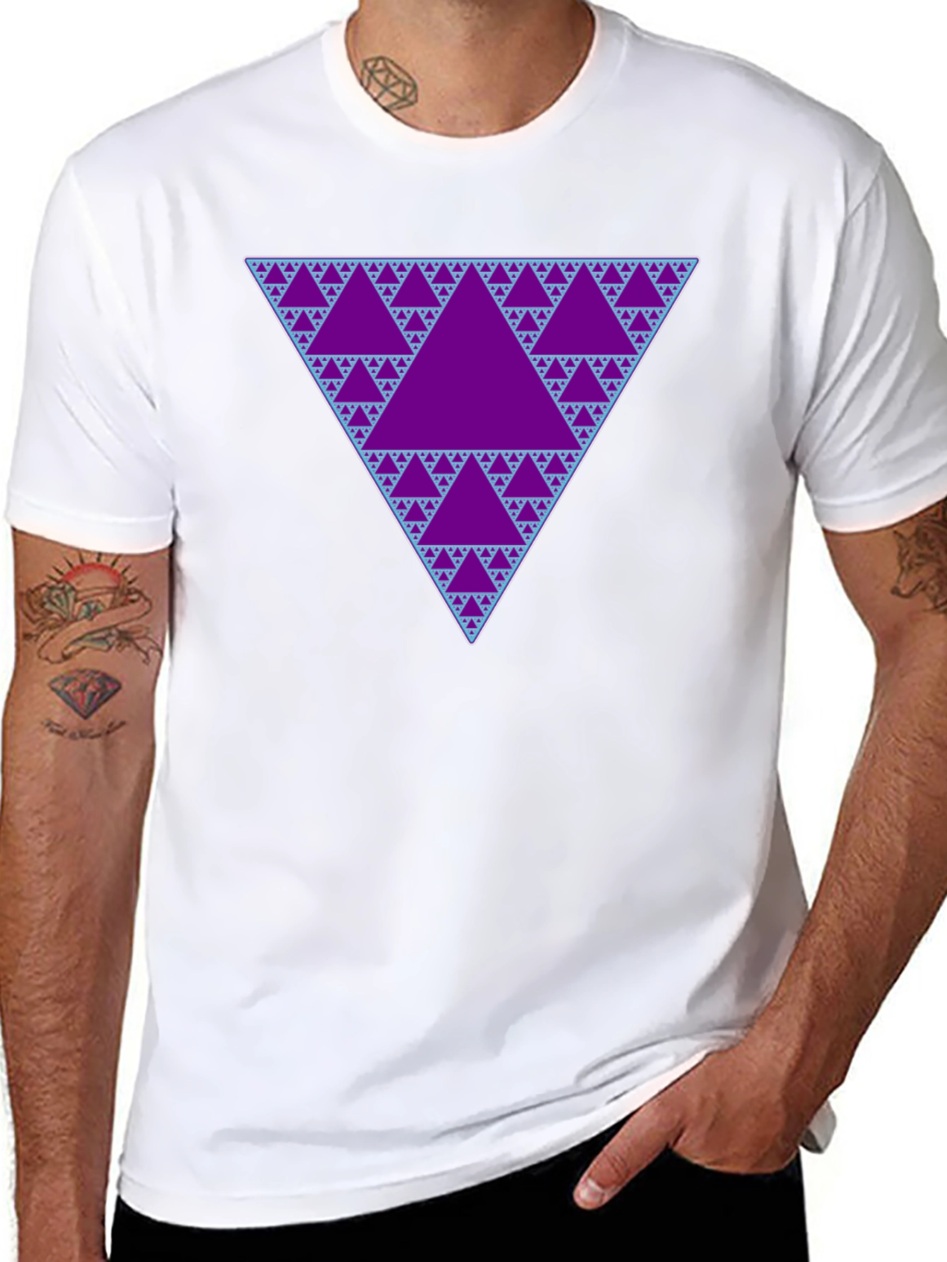 Sierpinski Triangle Mens T-Shirt - Fractal Design