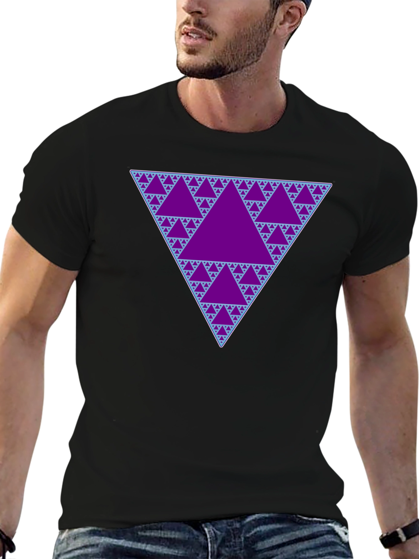 Sierpinski Triangle Mens T-Shirt - Fractal Design