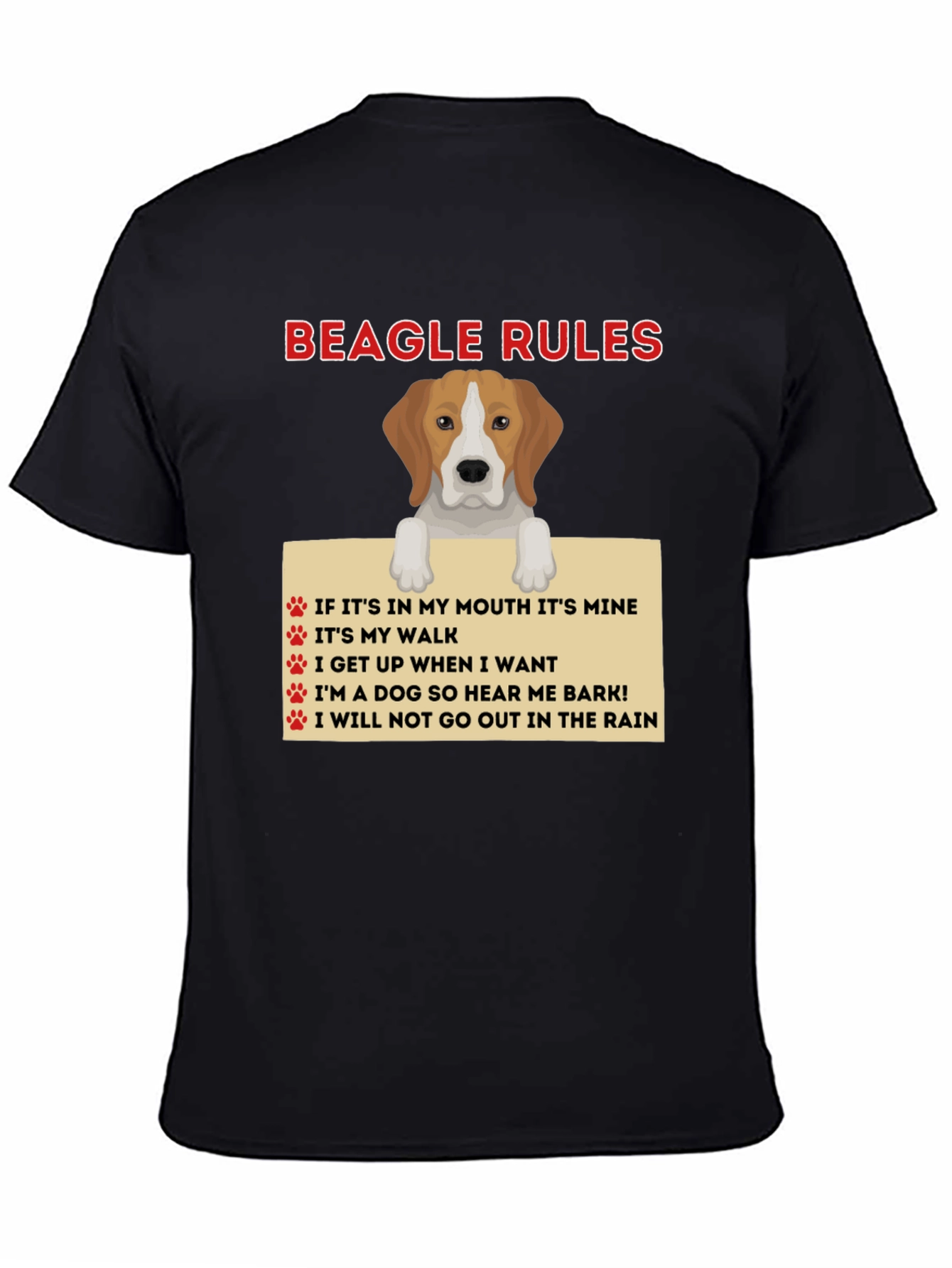 Beagle Rules Funny Dog T-Shirt
