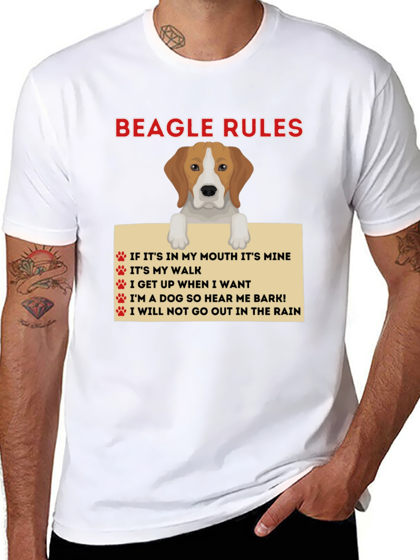 Beagle Rules Funny Dog T-Shirt