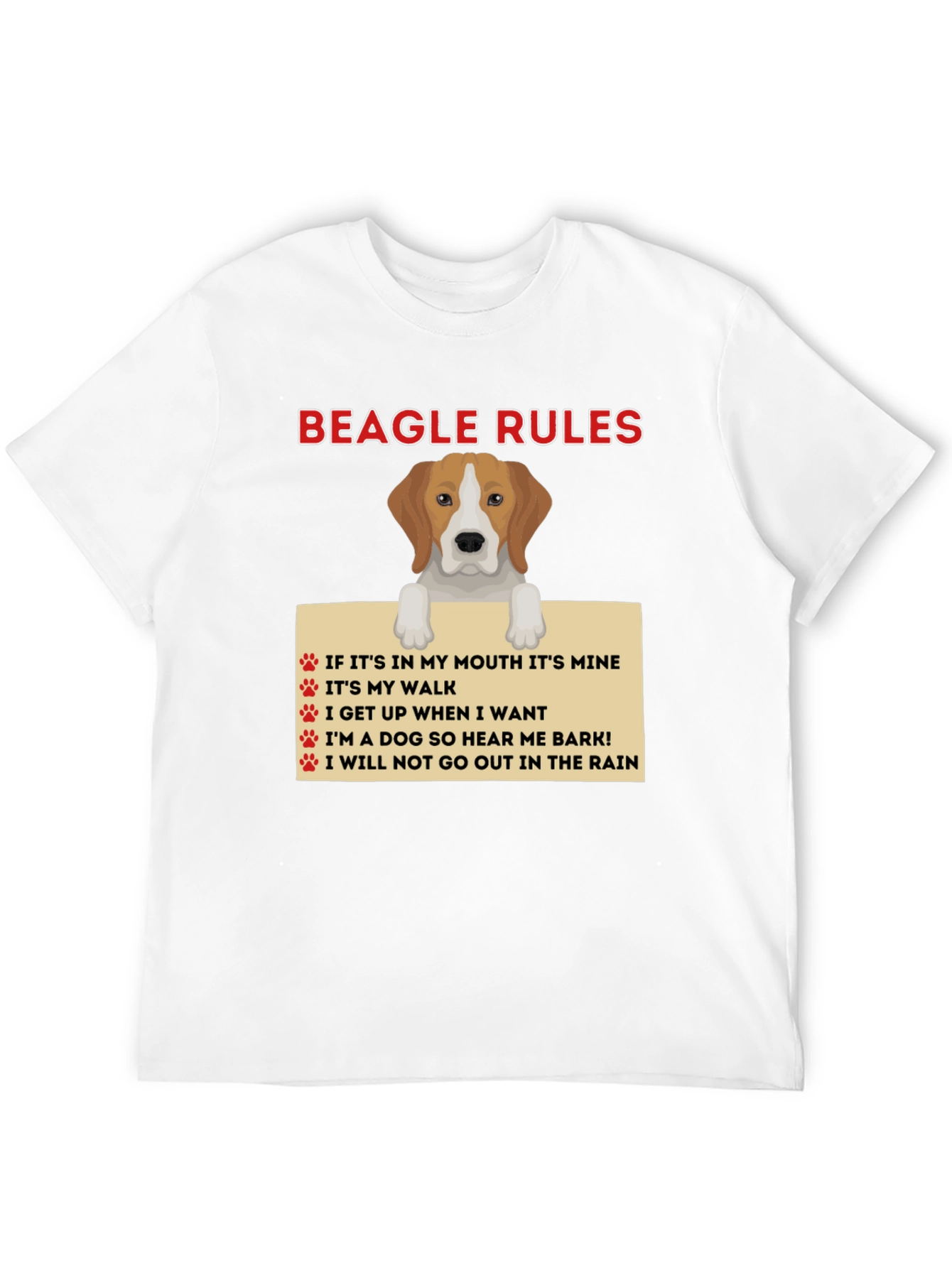 Beagle Rules Funny Dog T-Shirt
