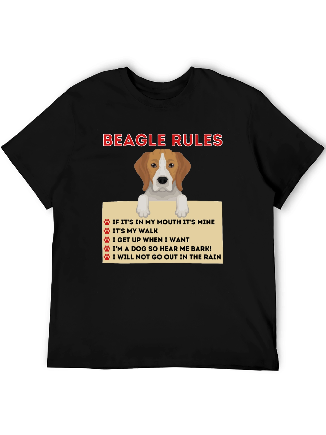 Beagle Rules Funny Dog T-Shirt