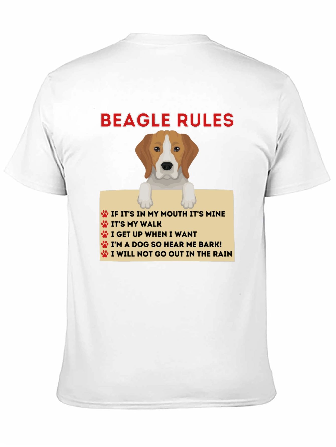 Beagle Rules Funny Dog T-Shirt