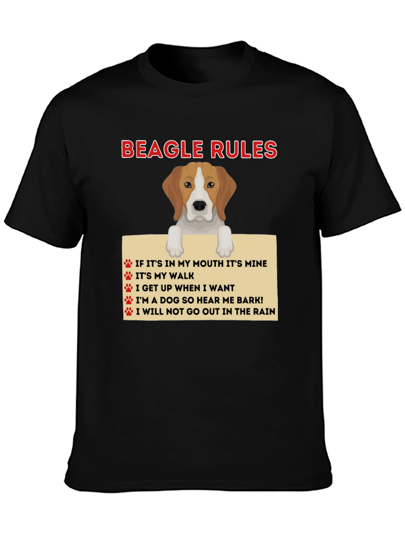 Beagle Rules Funny Dog T-Shirt