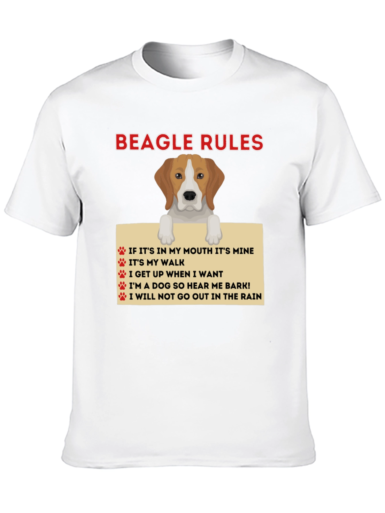 Beagle Rules Funny Dog T-Shirt
